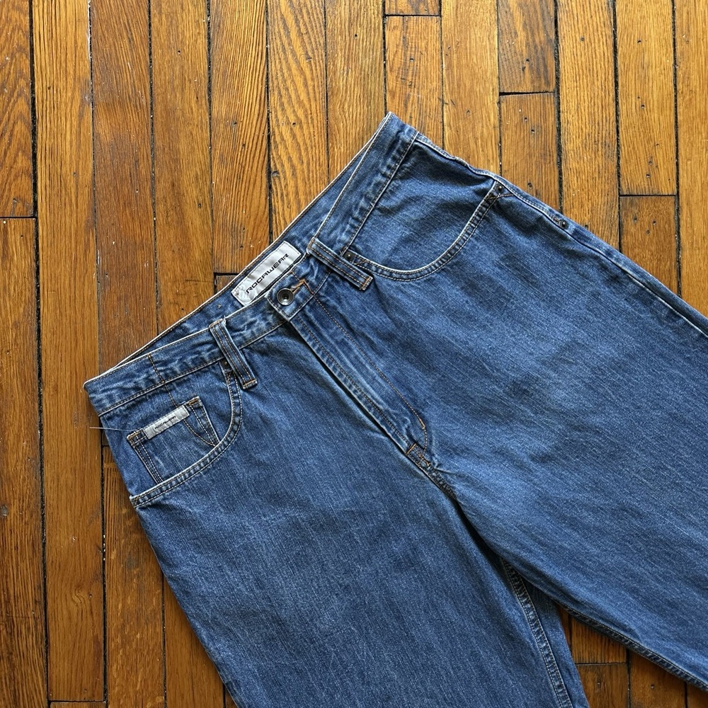 Vtg Y2K Rocawear Huge‎ Wide Leg Jean Shorts Men 34 Knife Pocket Hip Hop Baggy - Picture 3 of 9